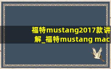 福特mustang2017款讲解_福特mustang mach-e